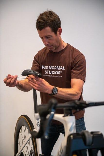Brian Keyte using precision bike fit skills